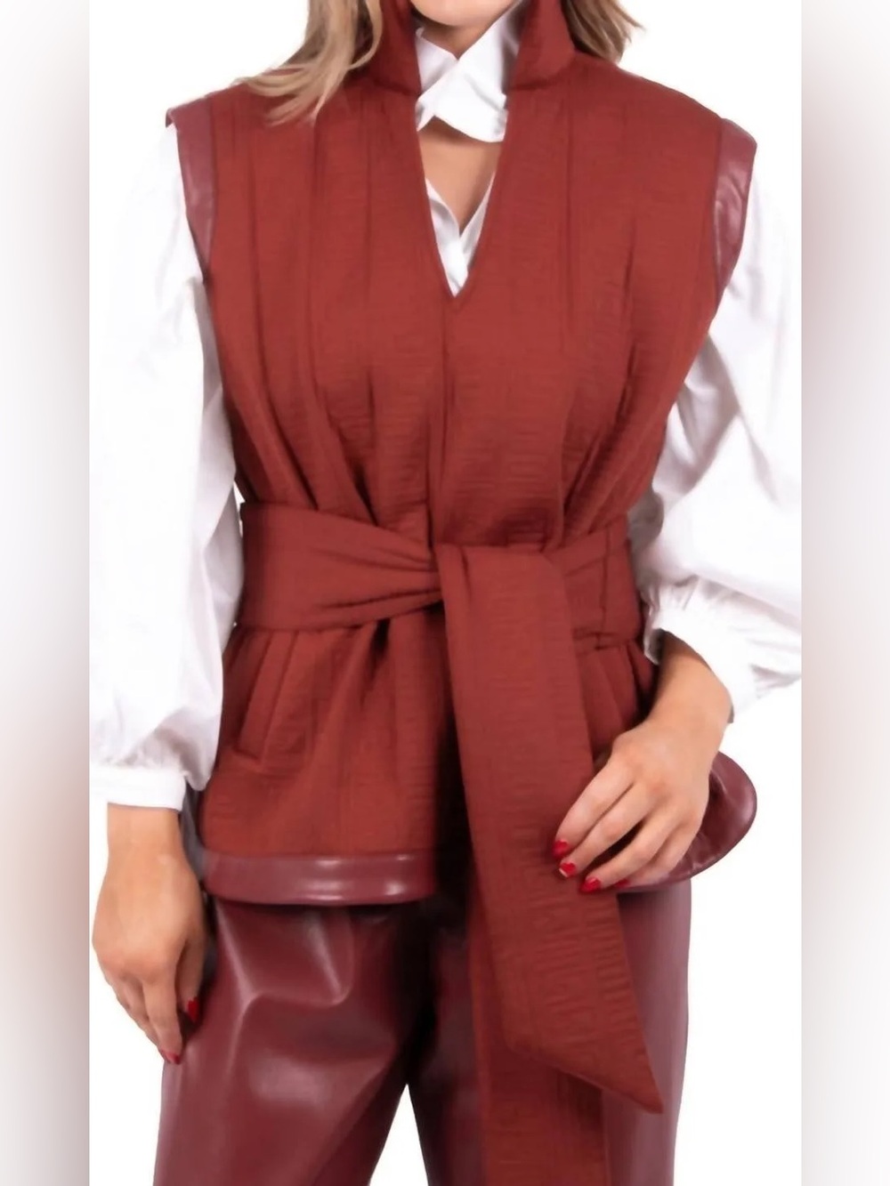 NWT Emily McCarthy Aspen Vest in Fired Brick